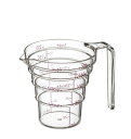 山崎実業 段々計量カップ 200ML クリア 2697