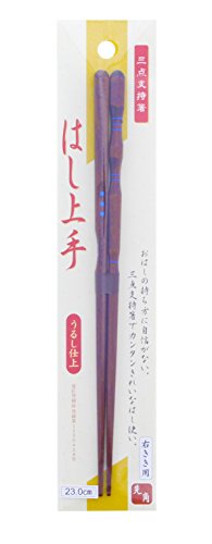 イシダ しつけ 箸 (持ち方) 三点支持 漆 木製 (天然木) 23cm 2