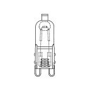 三菱 ミラー無しラインボルトハロゲンランプ 《ハロピン(HALOPIN)》 110V 40W フロストタイプ G9口金 JD110V40W/F/