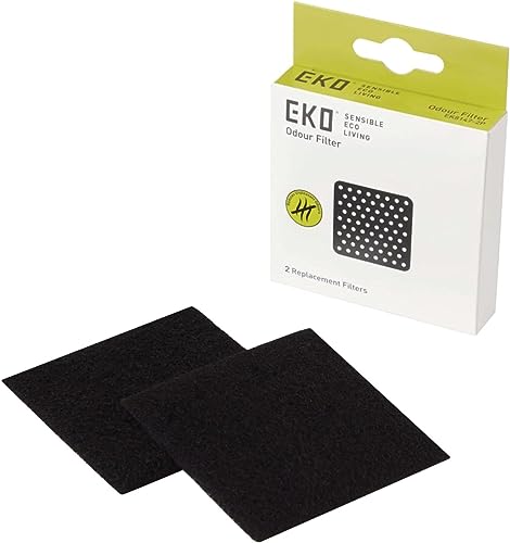 EKO ゴミ箱 脱臭剤 2ヶ入 8x8cm 活性炭 消臭フィルター EK8147
