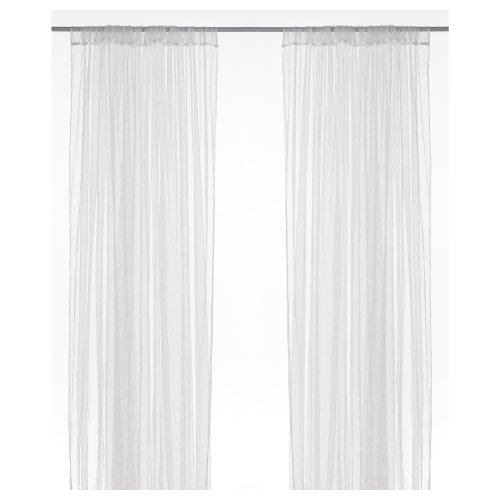 ★LILL / カーテン2枚組 / ホワイト[イケア]IKEA(70171927)