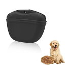 犬用おやつポーチ ペット用品 訓練グッズ お散歩バッグ シリカゲル 防水シ 訓練 外出用 散歩時の持ち運びに便利 ブラック 送料 無料