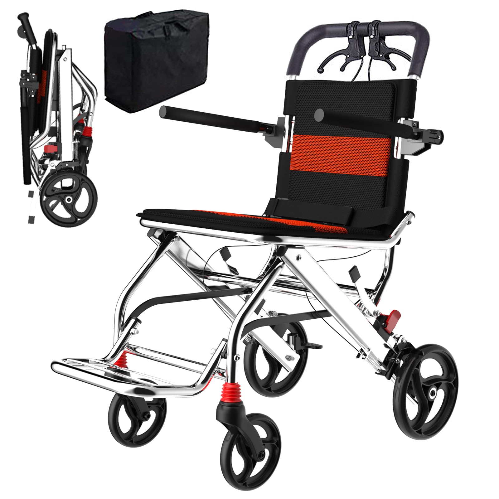 介助用車いす 折畳み 軽量 コンパクト アルミ製車椅子 介護 車椅子 室内 車椅子 折りたたみ 軽量 ...