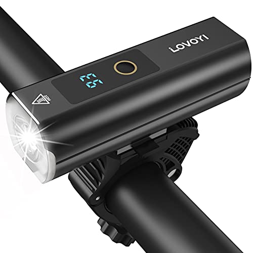 自転車 ライト 防水 USB充電式 大容量5000mAh ヘッドライト ディスプレイ付き LEDロードバイク 1200ルーメ明るい ク 送料　無料