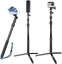 「合金製」GoPro Hero11/10/9/Max/Hero 8/4/3用自撮り棒 三脚付き DJI Osmo Action3/2 送料 無料