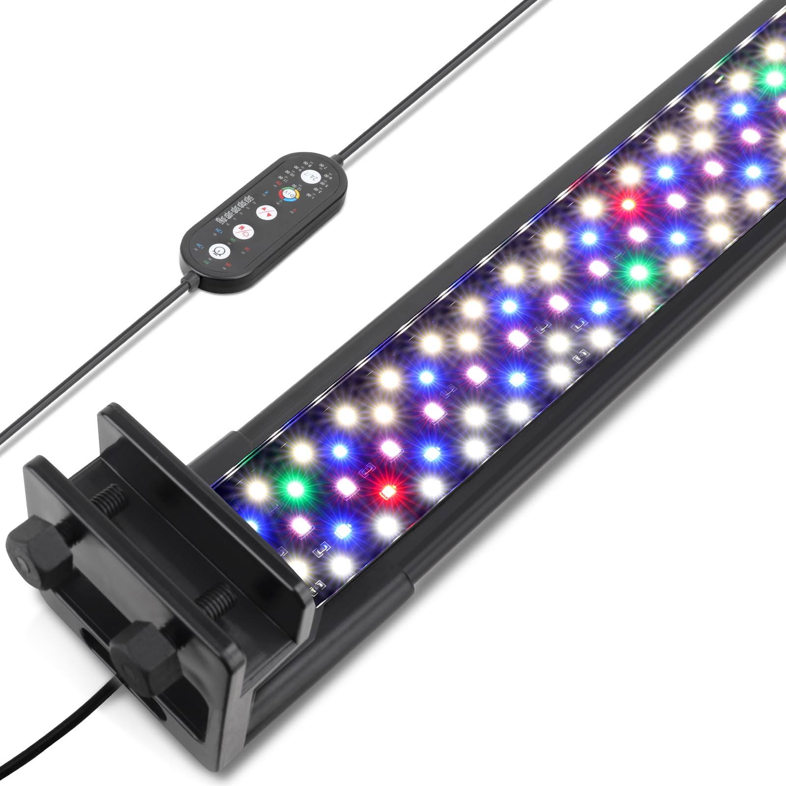 10W LED 水槽ライト 水草用 フルスペクトル水槽ライト タイマー自動オン/オフ 24/7 マル ...