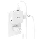 USB 電源タップ 3個AC口 2個USBポート コンセント 分岐 コーナータップ 薄型 蛸足コンセント 雷ガード タコ足配線 小型 送料 無料