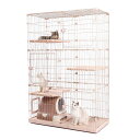猫 ケージ 大型 3段 広い 2段 多頭飼い キャットケージ 猫用エンクロージャ キャスター/ローラー 大きい/でかい 増やせる/拡 送料 無料