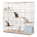 猫 ケージ 大型 3段 広い 2段 多頭飼い キャットケージ 多頭用 キャスター ローラー 大きい 増やせる ワイド ケージセット 送料 無料
