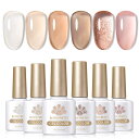 カラージェル ジェルネイル 6色 ジェルポリッシュキットセット10ml 透明感あり シアーカラー gel nail gel poli 送料　無料