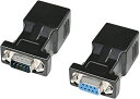 2 Pack RS232 RJ45 変換 シリアル アダプター DB9 DSub 9ピン メス RJ45 メス +DB9 DSub 送料 無料