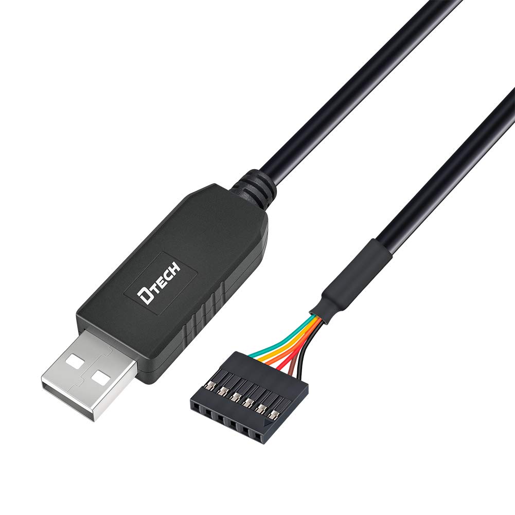 USB TTL シリアル 変換 ケーブル 5V 1m FTDI チップセット 6ピン 2.54mm ピッチ メス コネクタ FT23 送料　無料