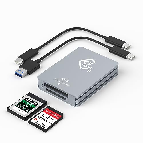 タイプB/SDデュアルスロットカードリーダーUSB C、USB 3.2 Gen 2 10Gpbs、タイプBカード/SDメモリーカード対 送料　無料