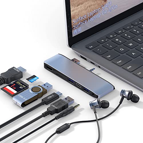 Surface Laptop 5/Laptop 4/Laptop 3/Laptop Go 2/Go USB ハブ 4K@30Hz HD 送料　無料