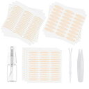 まぶたテープ メッシュ 432枚 三タイプ混合水で貼る ふたえテープ 二重 両面 強力 二重テープ 極細 肌色 二重まぶたテープ 二重 送料 無料