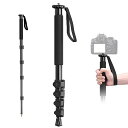 TB12 一脚 カメラ用 自立式 軽量 43cm155cm アルミ製 耐荷重5kg 5セクション伸縮可能 折り畳み レバーロック コ 送料 無料