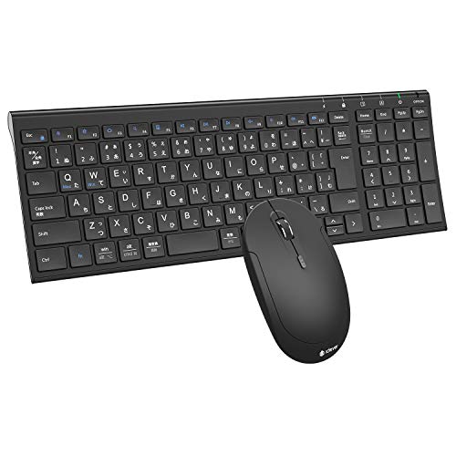 キーボード ワイヤレス キーボード マウスセット 日本語配列 静音 超薄型 無線 2.4G キーボード・マウスセット USB接続 キ 送料　無料