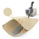猫マット 猫砂マット 75 × 55 cm 猫トイレマット 猫砂取りマット 飛び散り防止マット EVA 滑り止め 防水/防カビ/臭さ 送料 無料
