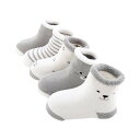 赤ちゃん靴下 新生児ソックス 棉 柔らかい 秋 冬 保温 可愛い 5足セット グレー 7cmから9cm 送料 無料