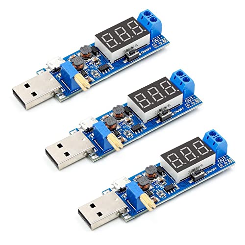 DCDC USB 昇降圧コンバータ 3個 昇圧降圧電圧レギュレータ 電源モジュール 5V から3.3V 9V 12V 24V ステッ 送料 無料