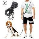 犬リード 肩掛けリード ショルダーリード ハンズフリー犬 小・中型犬しつけ用 5in1多機能 全長2.6M 直径10MM 50kgま 送料 無料