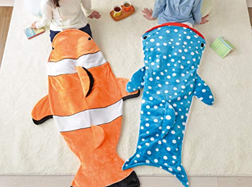 マーメイドブランケット シャチ H160×100cm 大人用 寝袋 穿く毛布 着る毛布 かわいい ふわふわ おしゃれ 防寒グッズ 0 送料 無料 [2]