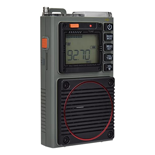 小型ラジオ APPリモコン FM/中波/短波/VHF/ワイドFM対応 Bluetoothスピーカー MicroSDカード対応 充電式 送料 無料