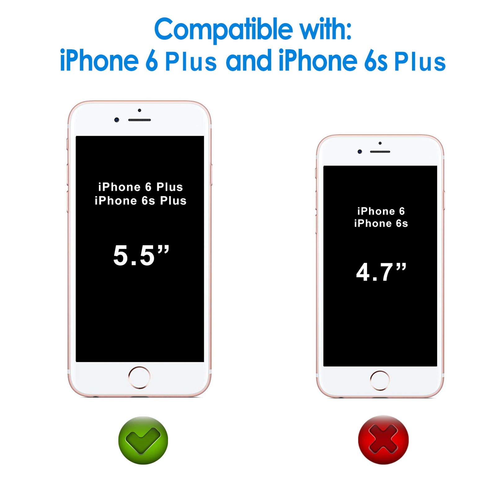 iPhone6sPlus/iPhone6Plus 用 強化ガラス 液晶保護フィルム 5.5インチ 2枚セット ...