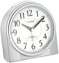リズムRHYTHM シチズン 目覚まし時計 電波時計 夜間常時点灯 ネムリーナリング シルバー 125x121x73mm CITIZE 送料 無料