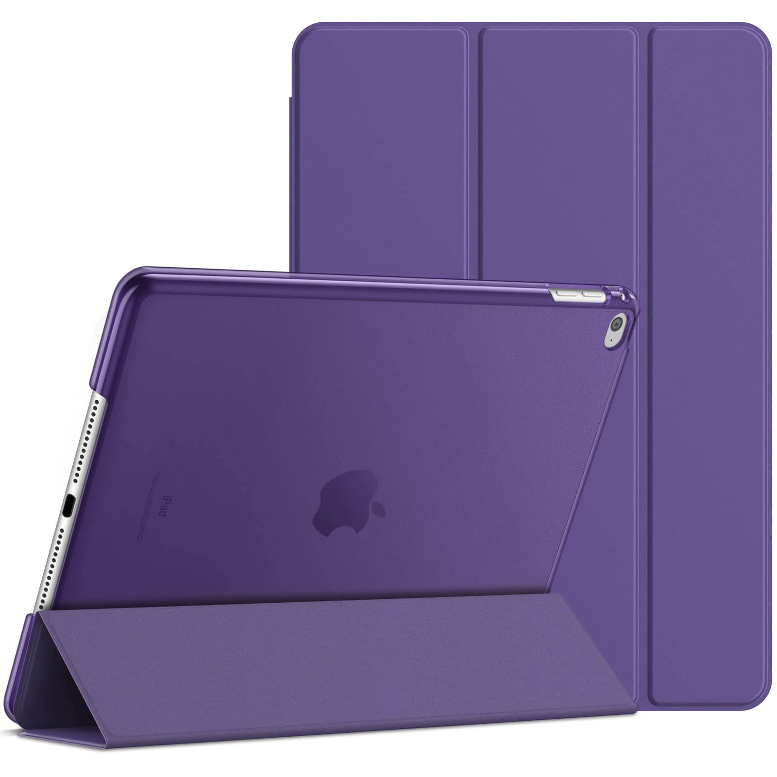 樂天商城 - iPad Air 2 ケース 三つ折スタンド オートスリープ機能 パープル 送料　無料