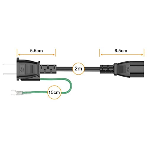 AC電源ケーブル ACコンセント コネクター パワーコード 電源変換ケーブル・アダプタ 3ピンソケットメス⇔2ピンプラグオス アース 送料　無料 3