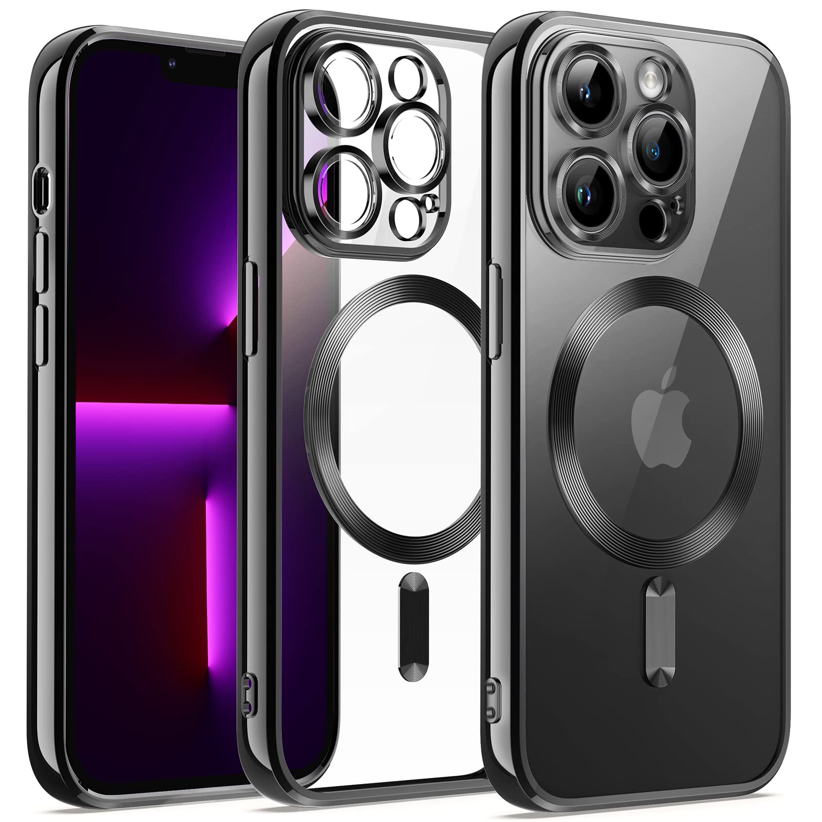 乐天商城 - iPhone13ProMax 13 Pro Max 6.7インチ用電気メッキケース カメラレンズ 保護カバー MagSafe ワイヤ 送料　無料