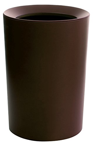 アスベル フタなしゴミ箱 寝室・リビング 6.7L ゴミ袋が見えにくい ルクレール2重構造 CV丸形 ブラウン 621130 送料　無料