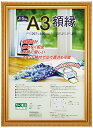 ナカバヤシ 木製軽量額縁 金ケシ A3JIS規格 フKWP40 オフィス用品 送料 無料