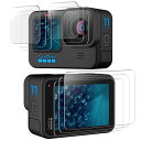 GoPro Hero 12/11/10/9 Black フィルム カメラレンズフィルム付き 強化ガラスフィルム 簡単なインストール 送料 無料