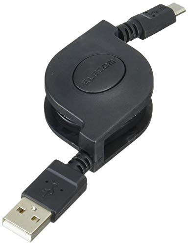 エレコム マイクロUSBケーブル microUSB 巻き取り 急速充電対応 表裏がわかりやすい、台形コネクターを採用 転送・充電 2A 送料　無料