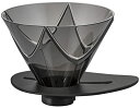 HARIOハリオ V60 1回抽出ドリッパーMUGEN コーヒードリッパー 1~2杯用 透明ブラック VDMU02TB 送料 無料
