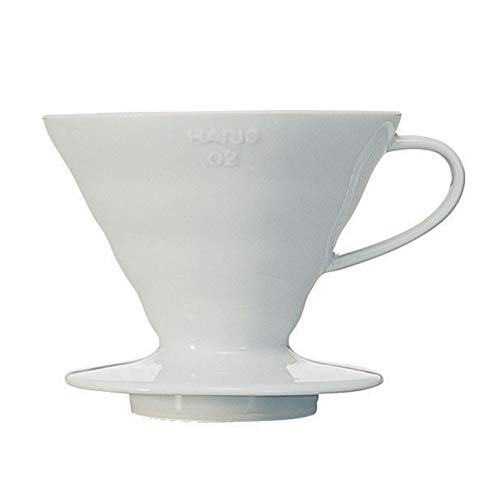 HARIOハリオ V60透過ドリッパー02セラミックW 食洗機対応 14杯用 300ml ホワイト VDC02W 送料　無料