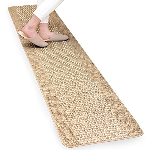 オカ OKA 優踏生 洗いやすいキッチンマット ベージュ 約45cm×240cm 洗える 台所マット ロング おしゃれ ずれない す 送料　無料