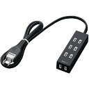 エレコム 電源タップ ホコリシャッター付 耐熱素材使用 flecc barra 4個口 1.0m ブラック TNFL012410BK 送料 無料