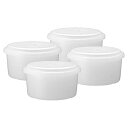 ドウシシャ 製氷カップ プラスチック 円形 M 4個セット かき氷器用 ホワイト 約φ96×H54mm HS19M 送料 無料