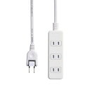 エレコム 電源タップ 4個口 スイングプラグ ほこり防止シャッター付 3m ホワイト TTST0222430WH 送料 無料(2)