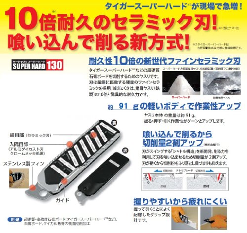 タジマTajima ボードヤスリ スーパーハード130 細目 TBYSH130 送料　無料