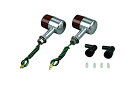 ポッシュPOSH バイク用品 ウインカー アルミマシンド 71タイプ ロングステー シングル球(電球無し) 2個入り M10 シルバー 送料 無料