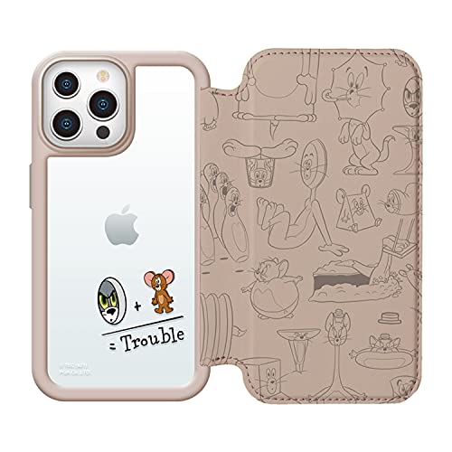・トムとジェリー/モカ PGWGF21N02TAJ・「トムとジェリー」デザインのオリジナリティと機能性を追求したiPhone 13 Pro用ガラスフリップケース商品紹介 「PGWGF21N02TAJ」は、「トムとジェリー」デザインのオリジナリティと機能性を追求したiPhone 13 Pro用ガラスフリップケースです。MIL規格MILSTD810Gの2項目、落下・振動に準拠した試験をクリアしたタフ設計。ケースの内面にはマグネットロック機能搭載でラクラクカバーを開閉することが可能。背面はクリアガラス仕様なのでシールや写真を入れて自分好みにカスタマイズすることが出来ます。通勤通学やお買い物に便利なカードポケット・お手持ちのストラップをつけて落下を防げるストラップホール付き。 安全警告 ご利用の際の故障やデータ損失等の責任を負いかねます。こちらは日本国内のみ販売許諾のある正規ライセンス商品です。海外への発送や販売は禁止されております。