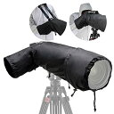 カメラレインカバー Lサイズ 丈夫なナイロン製レインコート DSLR ミラーレス Vlog カメラ & 300/400/500/60 送料 無料