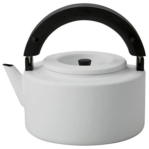 やかん ホワイト IH対応 1.6L フラット ケトル 茶こし付き ホーロー ALAW 送料　無料