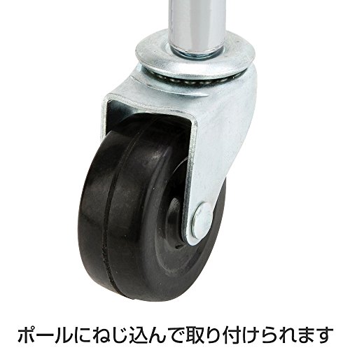 ドウシシャ ルミナス スチールラック足回りパーツ ネジ式ゴムキャスター 2個セット...