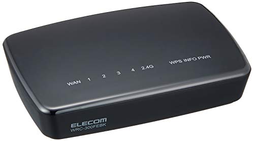 エレコム WiFi 無線LAN 中継器 11n/g/b 300Mbps ACアダプタ接続モデル WRC300FEBKR 送料　無料