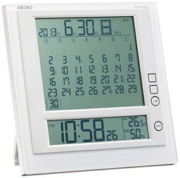 セイコークロックSeiko Clock 掛け時計 置時計 兼用 マンスリーカレンダー機能 六曜表示 デジタル 電波 目覚まし時計 SQ 送料　無料